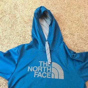 Teal north face hoodie